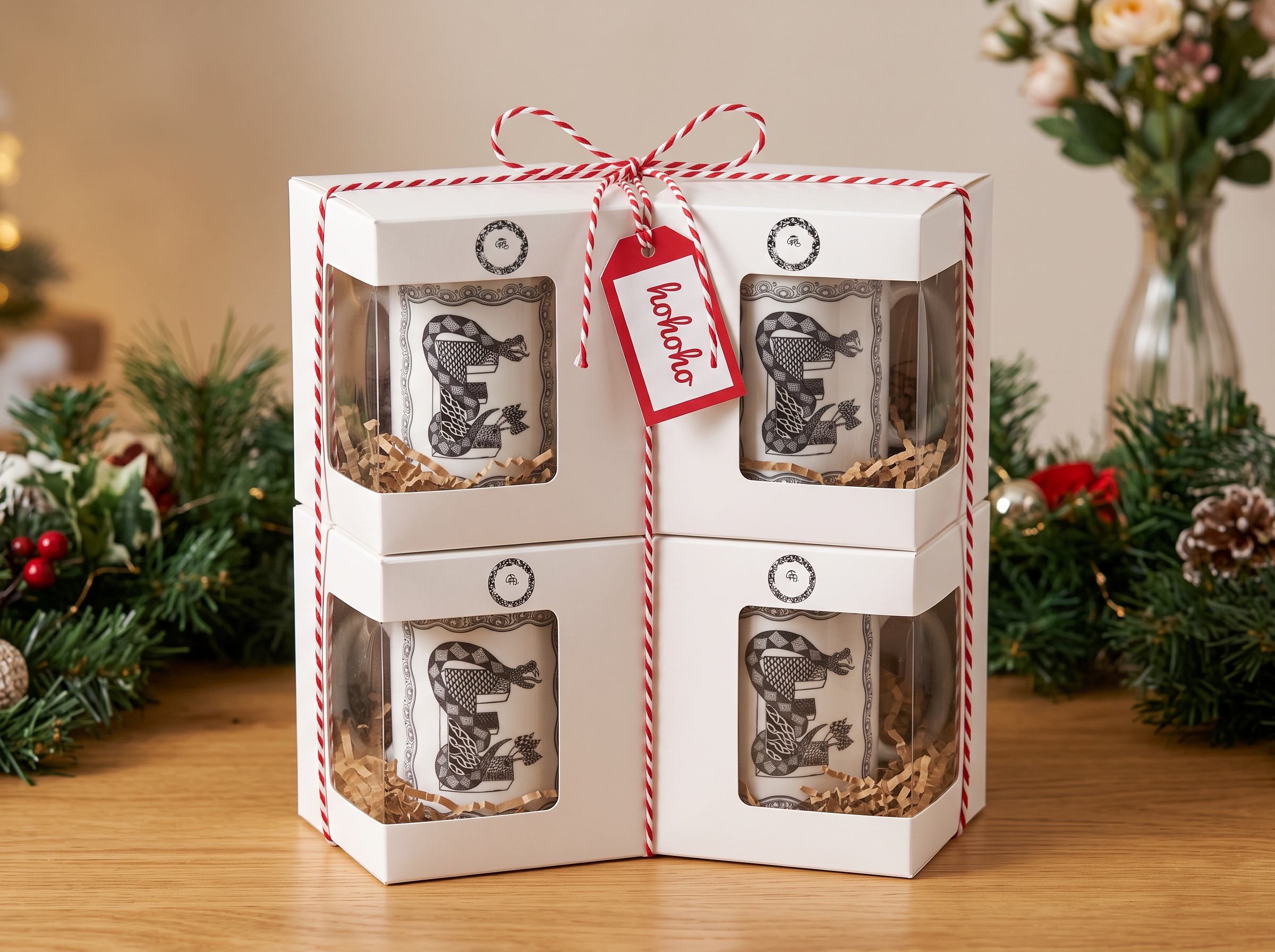 4 Mug Stacked Christmas Collection